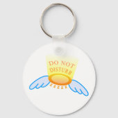 Niet storen Slaapstand Vliegende Halo en Vleugels Sleutelhanger (Voorkant)