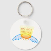 Niet storen Slaapstand Vliegende Halo en Vleugels Sleutelhanger (Achterkant)