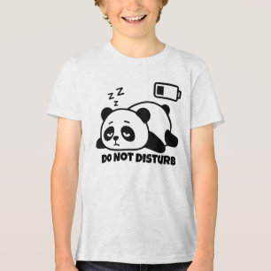 Niet Storen Slapende Panda Schattig Lui Grappig Tri-Blend Shirt