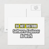 Niet storen...Software Engineer op het werk Briefkaart (Voorkant / Achterkant)