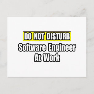 Niet storen...Software Engineer op het werk Briefkaart