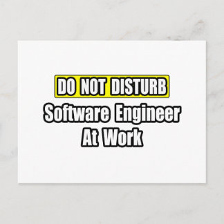 Niet storen...Software Engineer op het werk Briefkaart