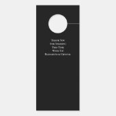 Niet Storen Stille Meisjesuitnodiging Feest Zwart Deurhanger (Achterkant)