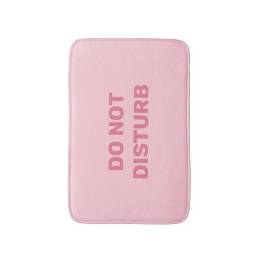 Niet storen trendy pastel roze badmat (Voorkant Verticaal)