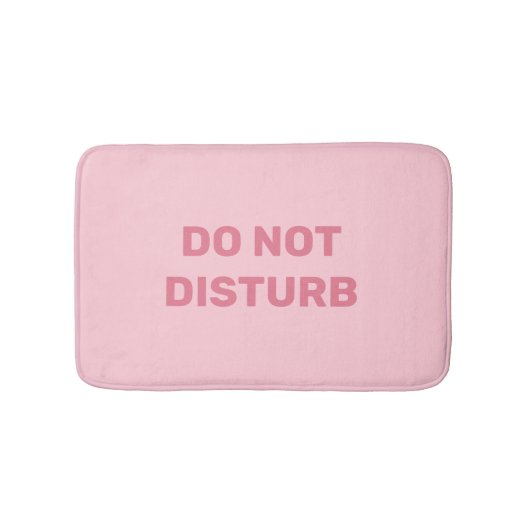 Niet storen trendy pastel roze badmat (Voorkant)