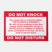 Niet storen van doormat deurmat (Voorkant)