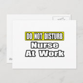 Niet storen...Verpleegkundige op het werk Briefkaart (Voorkant / Achterkant)