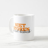 Niet Storen / Verstoren Nederlandse Word Wocabular Koffiemok (Voorkant links)
