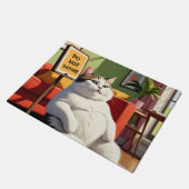 Niet storen vet kat grappig deurmat (Schuin)