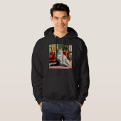 Niet storen vet kat grappig hoodie (Voorkant volledig)