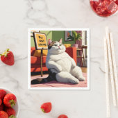 Niet storen vet kat grappig servet (Insitu)