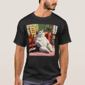Niet storen vet kat grappig t-shirt (Voorkant)