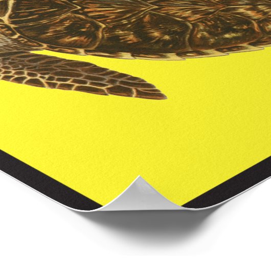 Niet storen Zee Turtle Nest Poster (Hoek)