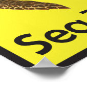 Niet storen Zee Turtle Nest Poster (Hoek)