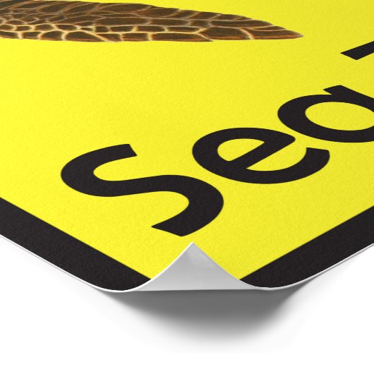 Niet storen Zee Turtle Nest Poster (Hoek)