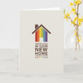 Niet Straight Design 'Een nieuw huis' Kaart (Gele Bloem)