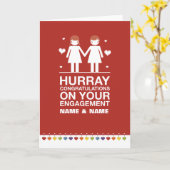 Niet Straight Design Verloving Kaart (Gele Bloem)