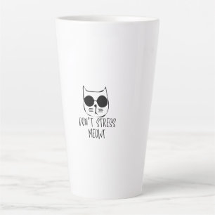 Niet stress miauw motivatie kattenontwerp latte mok