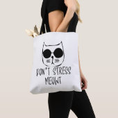 Niet stress miauw motivatie kattenontwerp tote bag (Dichtbij)