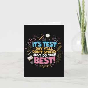 Niet stressen doe je best Motivatie testen Kaart