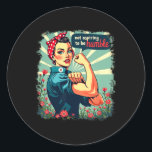 Niet streven om nederig te zijn Kamala Harris femi Ronde Sticker<br><div class="desc">Niet streven om nederige Kamala Harris feministische vrouw te zijn</div>