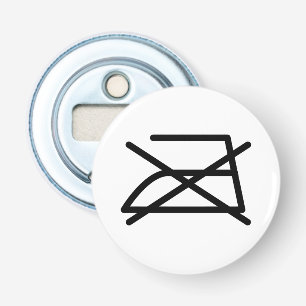 NIET STRIJKEN! BUTTON FLESOPENER