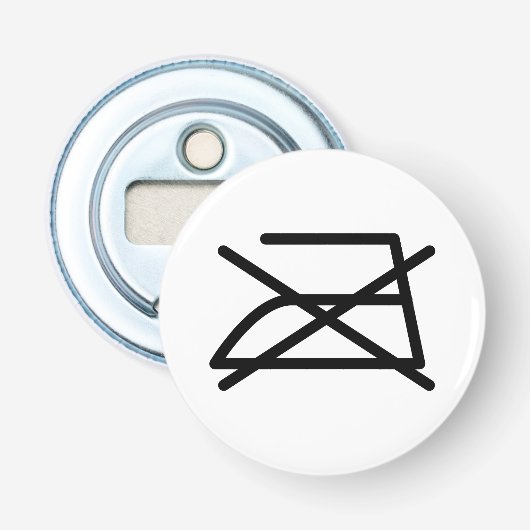 NIET STRIJKEN! BUTTON FLESOPENER (Voorkant)