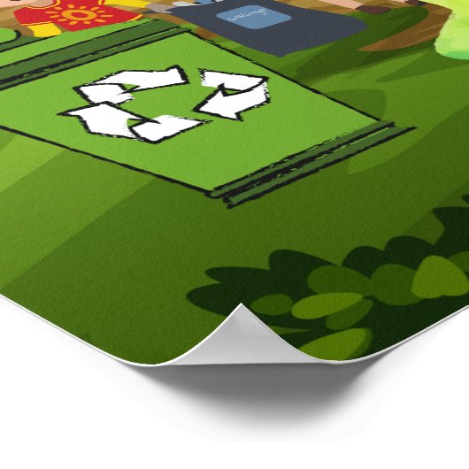 Niet strooisel, draak Recyclen Poster (Hoek)