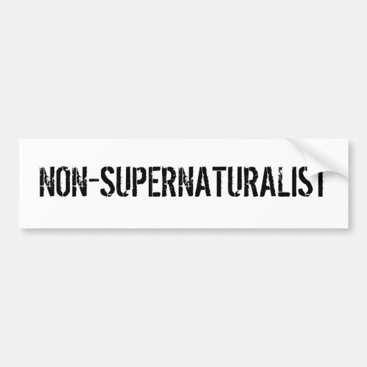 NIET-SUPERNATURALIST BUMPERSTICKER (Voorkant)