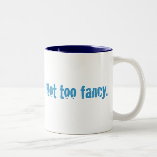 Niet te fancy. tweekleurige koffiemok (Rechts)