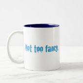 Niet te fancy. tweekleurige koffiemok (Links)