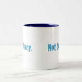Niet te fancy. tweekleurige koffiemok (Center)