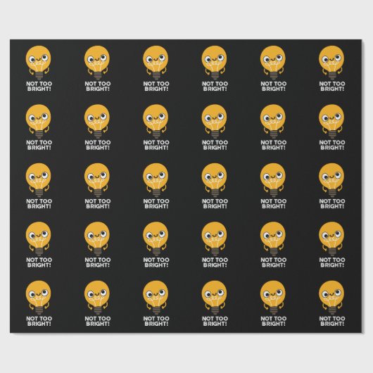 Niet te helder Funny Bulb Pun Dark BG Cadeaupapier (Vlak)