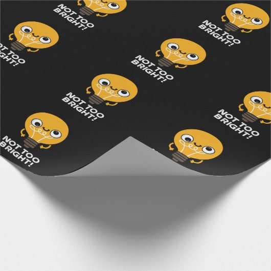Niet te helder Funny Bulb Pun Dark BG Cadeaupapier (Hoek)