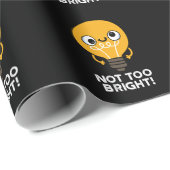 Niet te helder Funny Bulb Pun Dark BG Cadeaupapier (Rol Hoek)