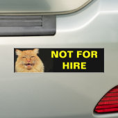 Niet te huur (pompoen) bumpersticker (Op auto)