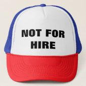 Niet te huur trucker pet (Voorkant)