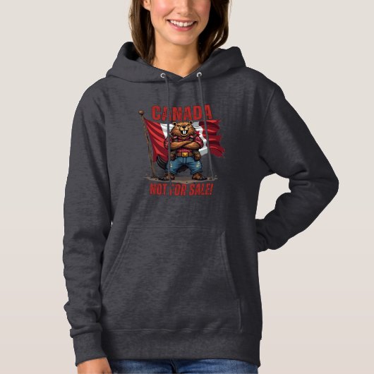 NIET TE KOOP, Canada, Beaver Lumberjack, Vlag, Hoodie (Voorkant)