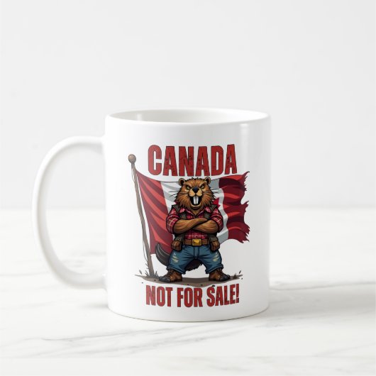 NIET TE KOOP, Canada, Beaver Lumberjack, Vlag, Koffiemok (Links)
