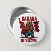 NIET TE KOOP, Canada, Beaver Lumberjack, Vlag, Ronde Button 7,6 Cm (Voorkant /achterkant)