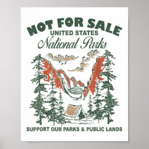 Niet te koop Nationale Parken Steun onze Parken &C Poster