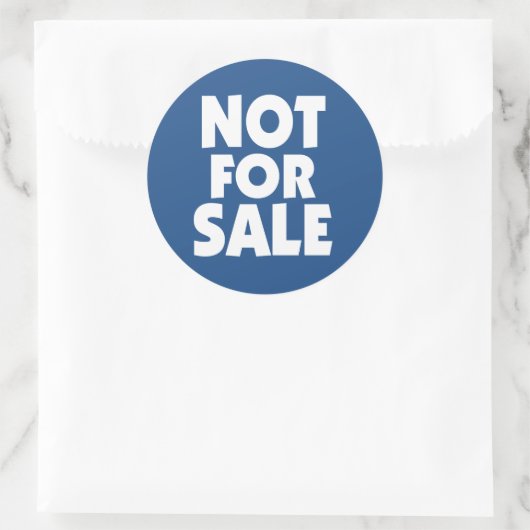 Niet te koop sticker (Tas)