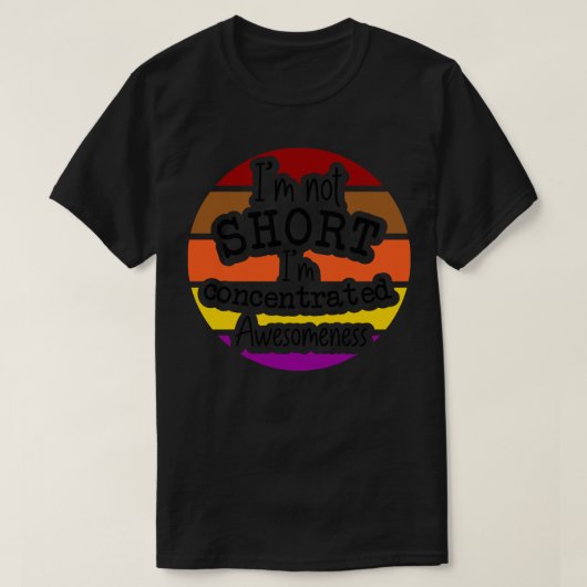 Niet te kort door de bocht, geconcentreerd ontzag t-shirt (Design voorkant)