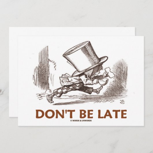 Niet Te Laat (De Hoedenmaker loopt) (Voorkant / Achterkant)