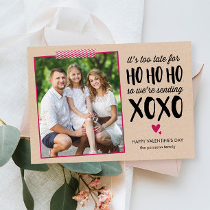 Niet te laat voor Valentijnsdag fotokaarten Feestdagenkaart