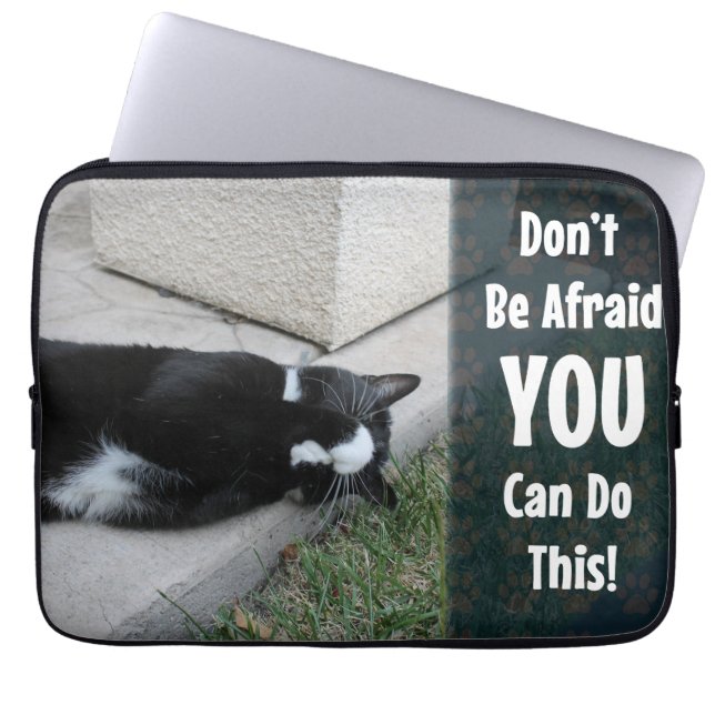 Niet te scherp in de Motivatie weergave Laptop Sleeve (Voorkant)