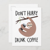 Niet te snel Drink koffie Briefkaart (Voorkant / Achterkant)