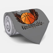 Niet te stoppen (basketbal) gepersonaliseerd strop stropdas (Opgerold)