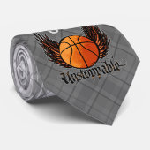 Niet te stoppen (Basketball) Gepersonaliseerd stro Stropdas (Opgerold)