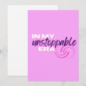 Niet te stoppen, in mijn niet te stoppen tijdperk, feestdagenkaart (Voorkant / Achterkant)